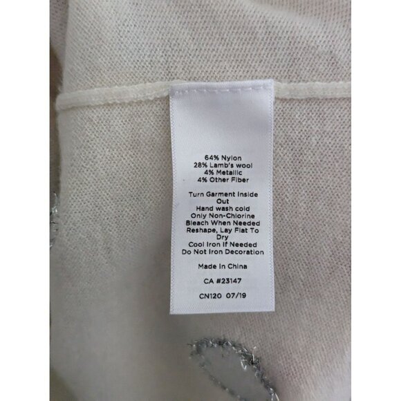 Talbots Lambs Wool Blend Tinsel Dot Sweater Women's Size L - Picture 6 of 8